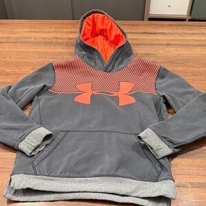 Under Armour Gray and Orange Kids Hoodie